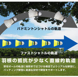 ファストシャトルの軌道はバドミントンシャトルと違う