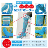 サッカーソックス特徴説明画像(速乾、抗菌、防臭)運動量にこたえてくれる素材