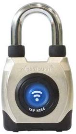 eGeeTouch イージータッチ 南京錠 防水 スマートパッドロック [NFC Bluetooth対応] 防犯 盗難防止 (ショートシャックル LG-GT2100)