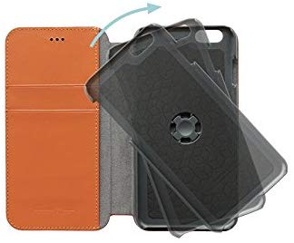 Intuitive Cube Japan X-Guard iPhone6 Plus用 スマートフォンケース ブラウン カード入れ付き 折り畳み ブックタイプ[LG-MA09-4818]