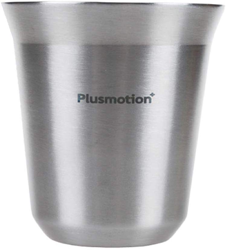 Plusmotion ステンレスカップ 2セット (コーヒーカップ シルバー）