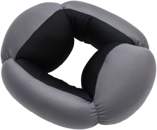 Logic Omni Pillow Omnidirectional Pillow [Travel / Business Trip / Sleep Goods] Fluffy Sticky Neck Pillow (2 Colors) Gray x Black